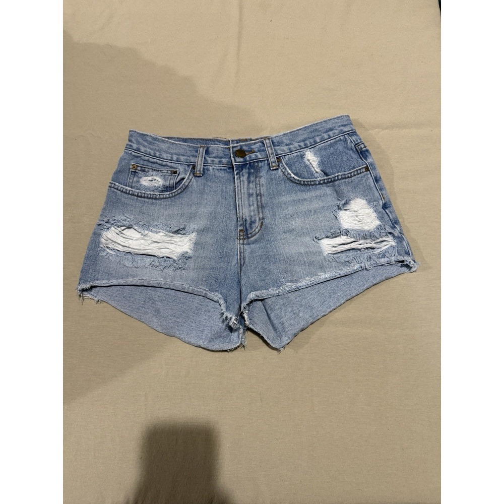 Billabong Women's Blue High Rise Cutoff Distressed Shorts Size 27